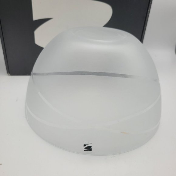 SEA Glasbruk Frosted Round Skai Bowl Sweden Renate Stock Paulsson 8 3/8" new - Picture 6 of 7